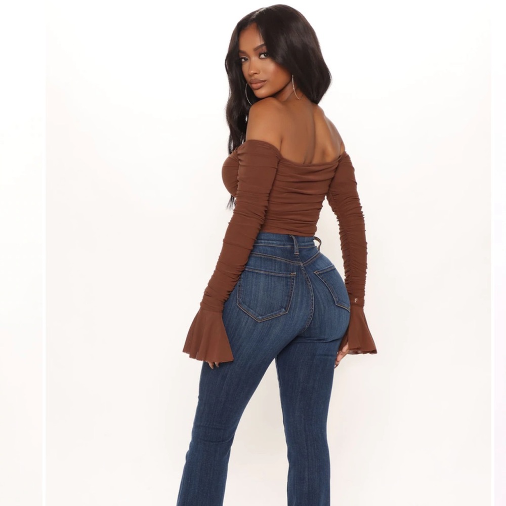 Fashion Nova Don’t Mesh Up Ruched Top NWT - Picture 4 of 7